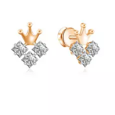 Серьги-пусеты с фианитами из золота Д0268-027067