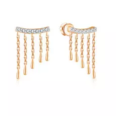 Серьги-пусеты с фианитами золотые Д0268-027064