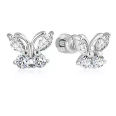 Серьги-пуссеты детские из серебра 94020535