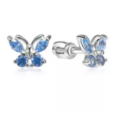 Серьги-пуссеты детские из серебра 94020536