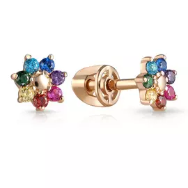 Серьги-пусеты детские из золота 05-0157