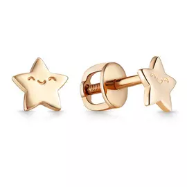 Серьги-пуссеты детские из золота 16610161000