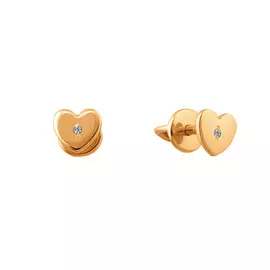 Серьги-пуссеты детские из золота 21-0899-11-01