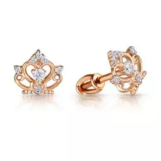 Серьги-пуссеты детские из золота 26611628000