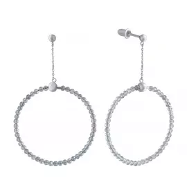 Серьги-пуссеты из серебра 10575E-YG_SR_LB_WG