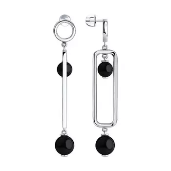 Серьги-пуссеты из серебра 83020075