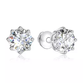 Серьги-пуссеты из серебра 89020024