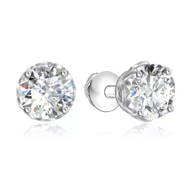 Серьги-пуссеты из серебра 89020025