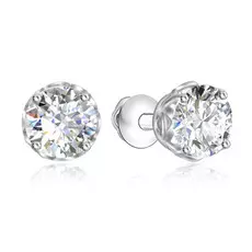 Серьги-пуссеты из серебра 89020025