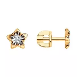 Серьги-пуссеты из серебра 93020036