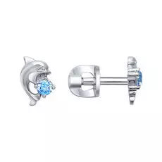 Серьги-пуссеты из серебра 94020543