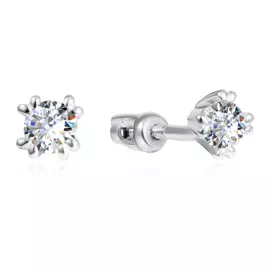 Серьги-пуссеты из серебра 94020546