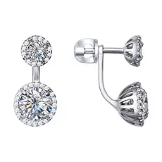 Серьги-пуссеты из серебра 94021435