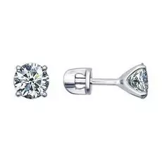 Серьги-пуссеты из серебра 94021746