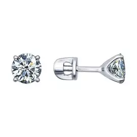 Серьги-пуссеты из серебра 94021746