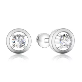 Серьги-пуссеты из серебра 94021823