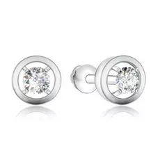 Серьги-пуссеты из серебра 94021823