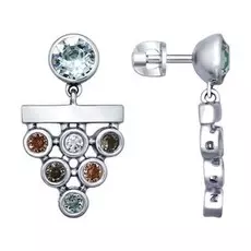 Серьги-пуссеты из серебра 94022598