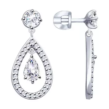 Серьги-пуссеты из серебра 94022745