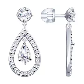 Серьги-пуссеты из серебра 94022745