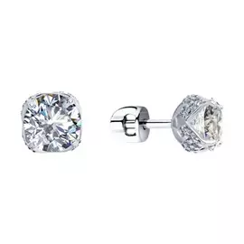 Серьги-пуссеты из серебра 94023318