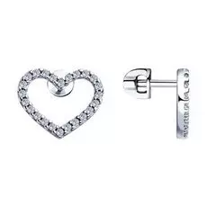 Серьги-пуссеты из серебра 94023363