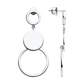 Серьги-пуссеты из серебра 94023398