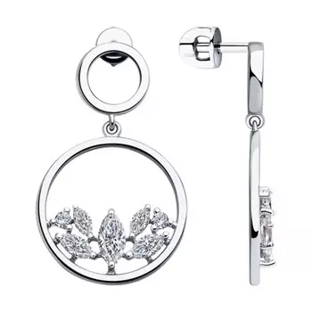 Серьги-пуссеты из серебра 94023399