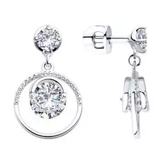 Серьги-пуссеты из серебра 94023477