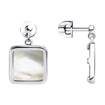 Серьги-пуссеты из серебра 94023511