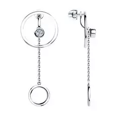 Серьги-пуссеты из серебра 94023576