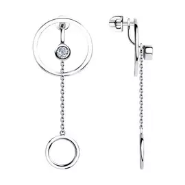 Серьги-пуссеты из серебра 94023576