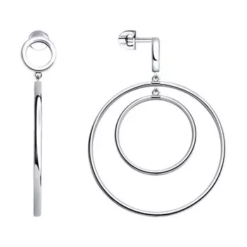 Серьги-пуссеты из серебра 94023618