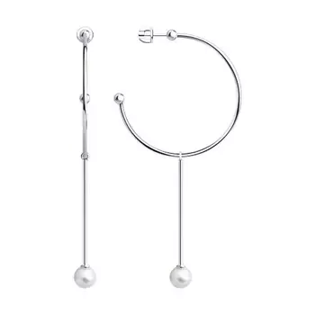 Серьги-пуссеты из серебра 94023634