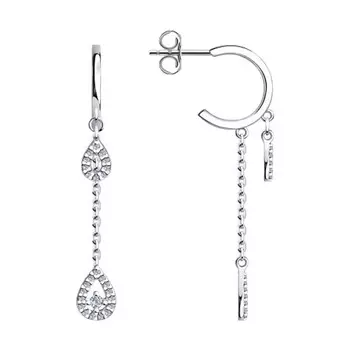 Серьги-пуссеты из серебра 94023651