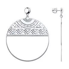 Серьги-пуссеты из серебра 94023675