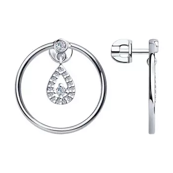 Серьги-пуссеты из серебра 94023693