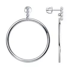 Серьги-пуссеты из серебра 94023751