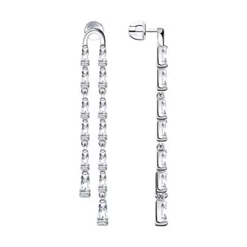 Серьги-пуссеты из серебра 94023762