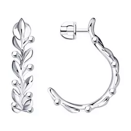 Серьги-пуссеты из серебра 94023767