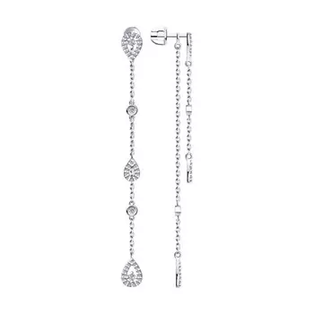 Серьги-пуссеты из серебра 94023787