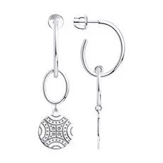 Серьги-пуссеты из серебра 94023814