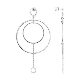 Серьги-пуссеты из серебра 94023869