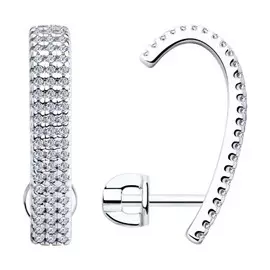 Серьги-пуссеты из серебра 94023870