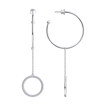 Серьги-пуссеты из серебра 94023878