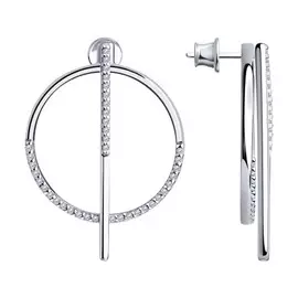 Серьги-пуссеты из серебра 94023880