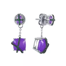 Серьги-пуссеты из серебра C5155E_SR_CH_002_WG