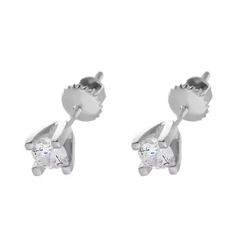 Серьги-пуссеты из серебра Cl-E00002-X-W-W-X-X