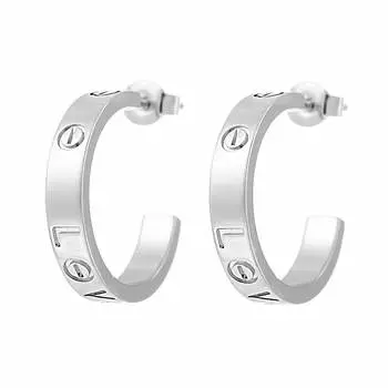 Серьги-пуссеты из серебра Cl-E01824-X-W-X-X-X