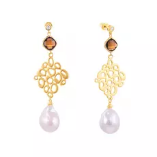 Серьги-пуссеты из серебра CYZPE0201_SR_WB_US_002_YG